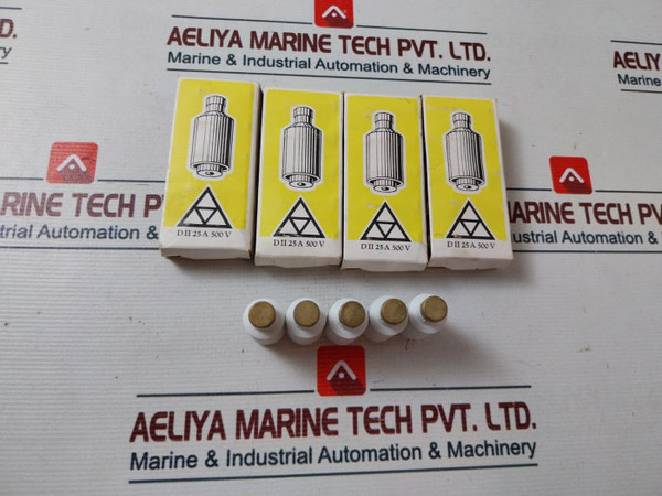Lot Of 5X Dii 25A 500V Bottle Fuse 2410