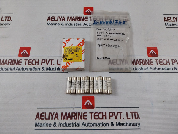 Lot Of 10X Gave 30F2Gl Fuse Cartridge 2 Amps 500V~