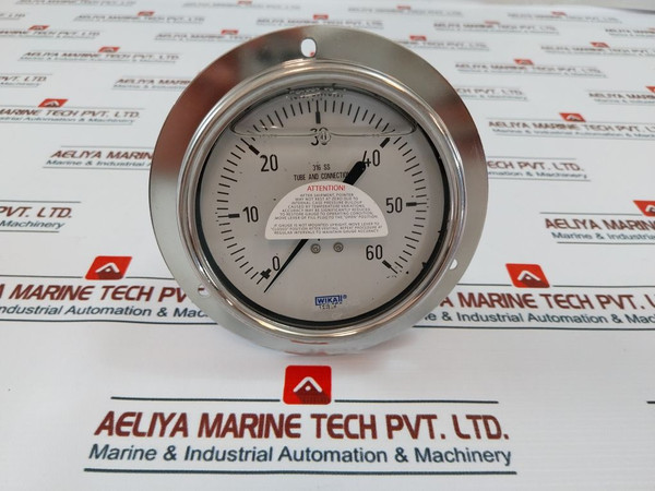 Wika 81009L3H Liquid Pressure Gauge 0-60 Psi
