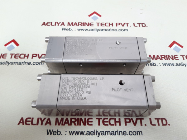 Dtl technologies ce0002 rev.b valve 10890094-001 mawp 5000 psi