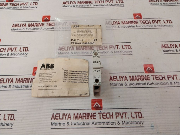 Abb Cal7-11 Lateral Auxiliary Contact 10A 690V~ Fptn472689R0001
