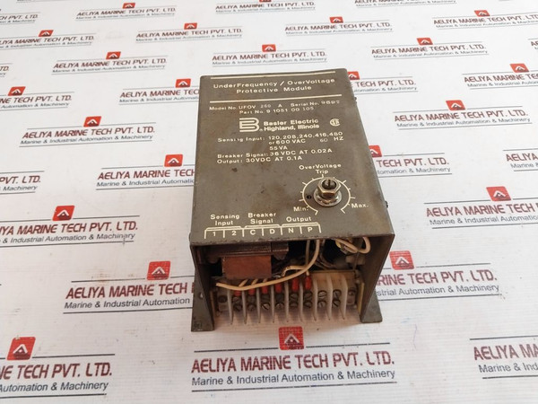 Basler Electric Ufov 260 A Under Frequency/Overvoltage Protective Module 60Hz