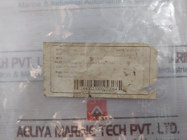 Herion 0200 Solenoid Valve Coil Pilot Burner 110V 60Hz