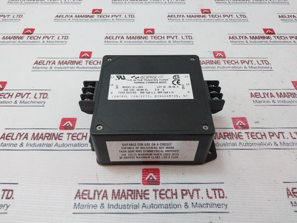 Control Concepts Ic+205 Active Tracking Filter 240 Vac 50/60 Hz, 5.0 A
