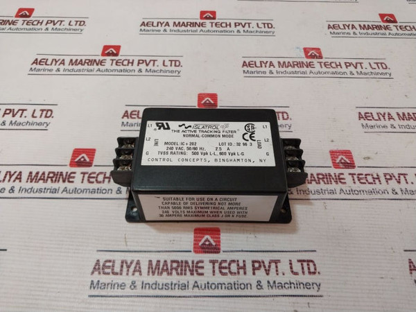 Control Concepts Ic+202 Power Line Active Tracking Filter 240 Vac 50/60 Hz, 2.5A