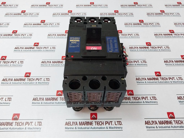 Mitsubishi Nf400-ss 3 Pole No-fuse Breaker With Uvt-mc Uvt Module 50-60Hz