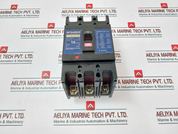Mitsubishi Nf100-sh 3 Pole No-fuse Breaker 15A Ac380-450V 50/60Hz New