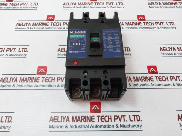 Mitsubishi Nf100-cs 3 Pole No-fuse Breaker Ac 600V 100A