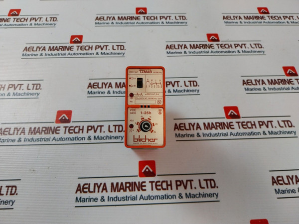 Bircher Tzmab Time Delay Relay 6A 250Vac 50/60Hz Used