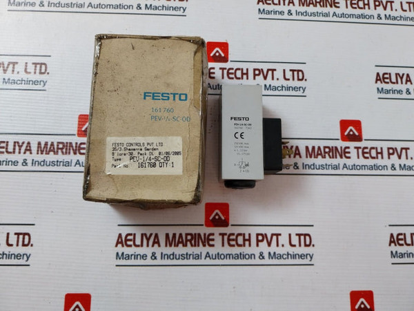 Festo Controls Pev-1/4-sc-od Pressure Switch 250V 1-12 Bar