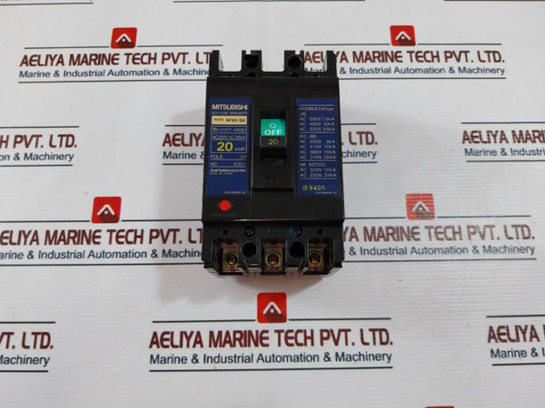 Mitsubishi Electric Nf60-sh No-fuse Breaker 20 Amp Ac600V New