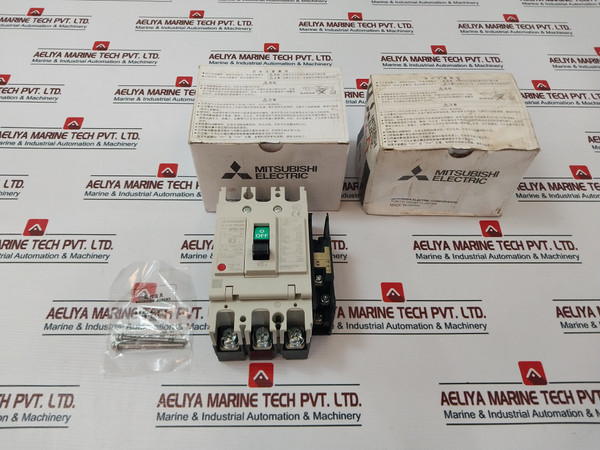 Mitsubishi Nf63-hv No-fuse Breaker With Auxiliary Switch Ax-1Rs Slt