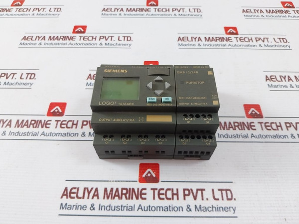 Siemens Logo! 12/24Rc Logic Module 6Ed1 052-1Md00-0Ba6 With Dm8 12/24R