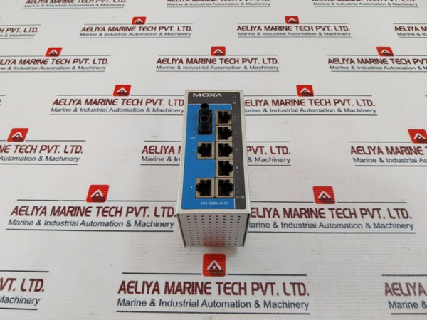 Moxa Eds-208A-m-st Ethernet Switch 12/24/48 Vdc Used