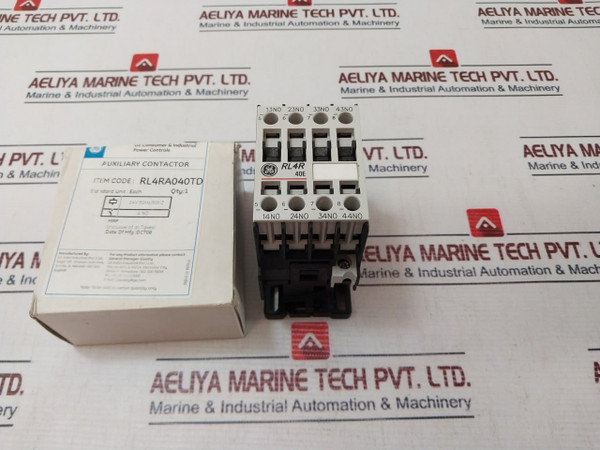 General Electric Rl4Ra040Td Auxiliary Relay Contactor 20A