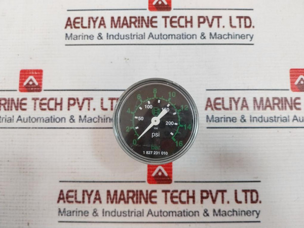 Bosch 1 827 231 010 Pressure Gauge 0-16 Bar 0-200 Psi Used