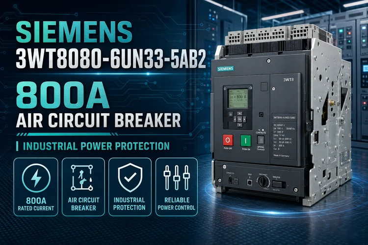 Siemens 3WT8080-6UN33-5AB2 800A Air Circuit Breaker: Industrial Power Protection
