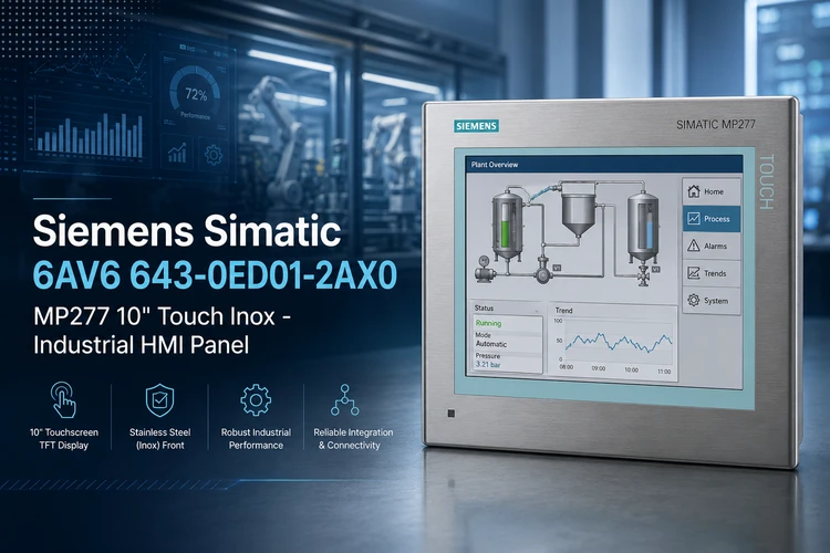 Siemens Simatic 6AV6 643-0ED01-2AX0 MP277 10" Touch Inox - Industrial HMI Panel
