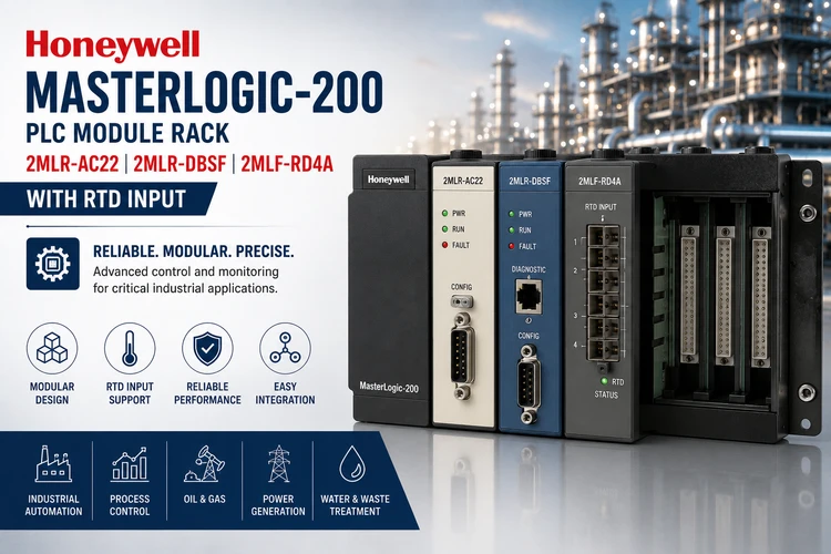 Honeywell MasterLogic-200 2MLR-AC22 2MLR-DBSF 2MLF-RD4A PLC Module Rack with RTD Input