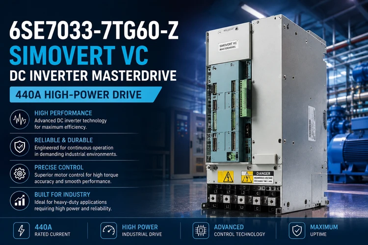 Siemens 6SE7033-7TG60-Z SIMOVERT VC DC Inverter Masterdrive - 440A High-Power Drive