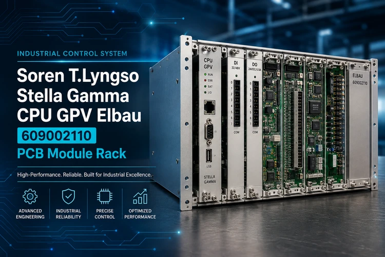 Soren T.Lyngso Stella Gamma CPU GPV Elbau 609002110 PCB Module Rack - Industrial Control System
