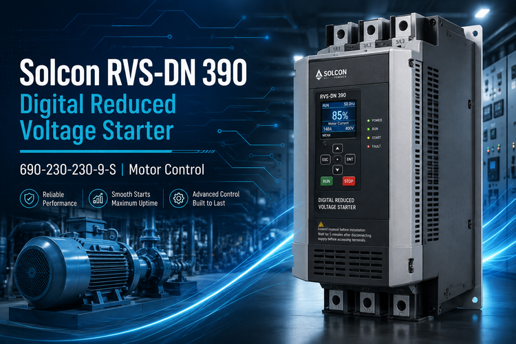 Solcon RVS-DN 390 690-230-230-9-S Digital Reduced Voltage Starter for Motor Control