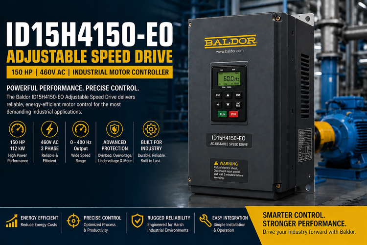 Baldor ID15H4150-EO Adjustable Speed Drive 150 HP 460V AC Industrial Motor Controller