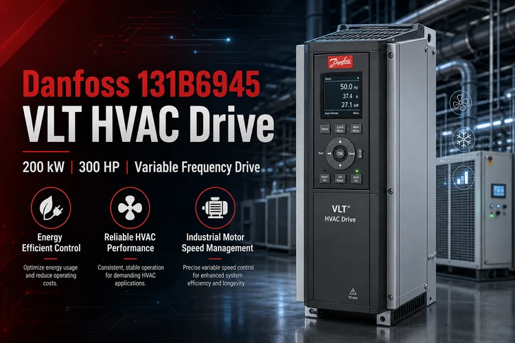 Danfoss 131B6945 VLT HVAC Drive 200 kW 300 HP Variable Frequency Drive