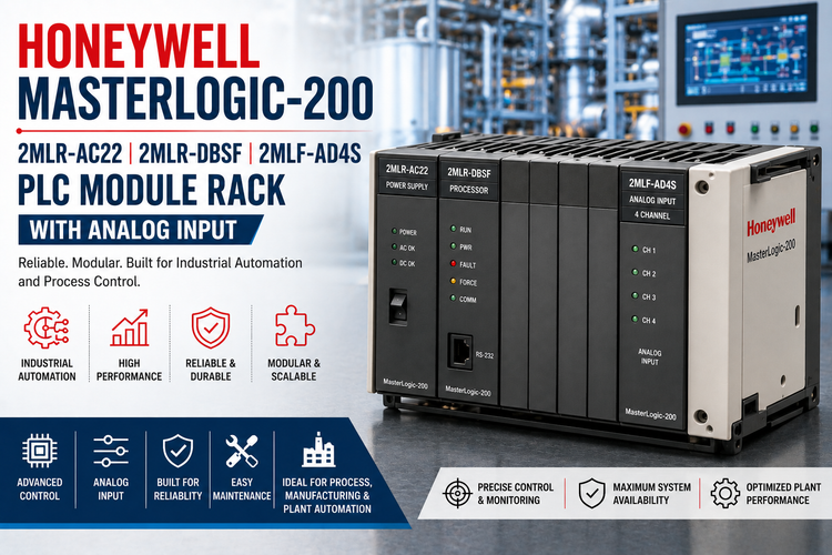 Honeywell MasterLogic-200 2MLR-AC22 2MLR-DBSF 2MLF-AD4S PLC Module Rack with Analog Input