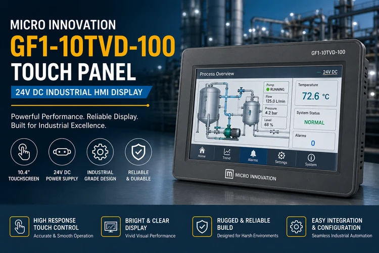 Micro Innovation GF1-10TVD-100 Touch Panel 24V DC Industrial HMI Display