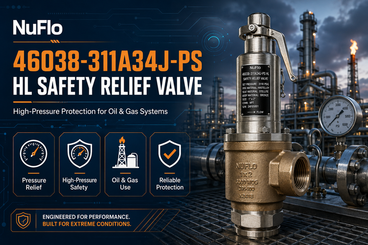 NuFlo 46038-311A34J-PS HL Safety Relief Valve: High-Pressure Protection for Oil & Gas Systems