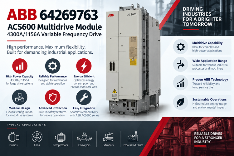 ABB 64269763 ACS600 Multidrive Module | 4300A/1156A Variable Frequency Drive