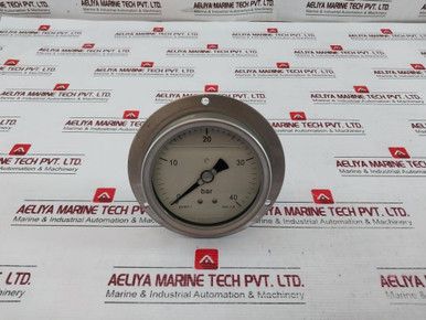 0-40 Bar Pressure Gauge En 837-1 Accuracy 1.0
