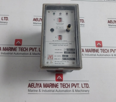 Jvs Jrv 202--3 Under Voltage Relay 220Vdc 0-15 Secs