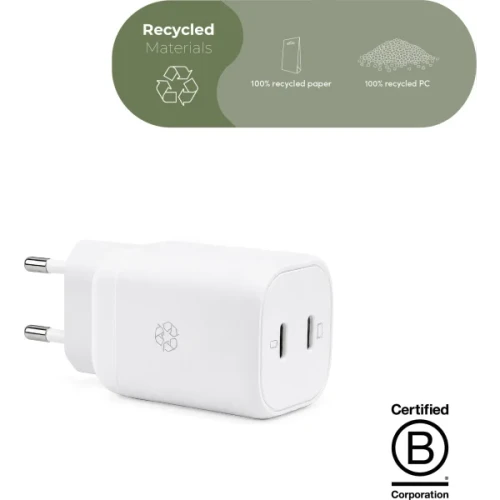 ËSSENTIALS 100W Dual USB-C GaN Charger