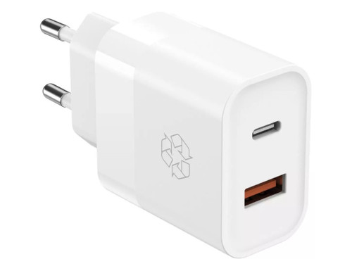 ËSSENTIALS 30W USB-A & USB-C Power Adapter (Bulk – min. køb 40 stk.)