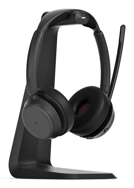 EPOS On-ear Bluetooth® headset with industry-leading voice pickup and hybrid adaptive ANC.