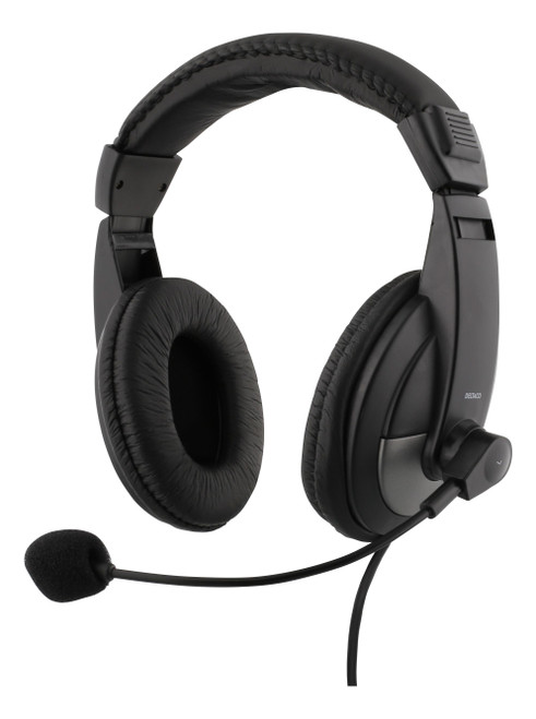 Deltaco HL-50C headphones/headset Wired Head-band Calls/Music USB Type-C Black