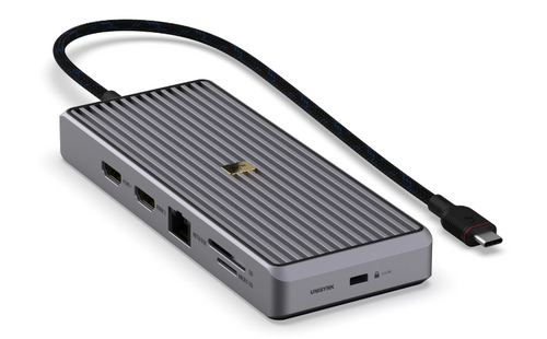 Unisynk 12 port USB-C Hub 8K 100W Grey