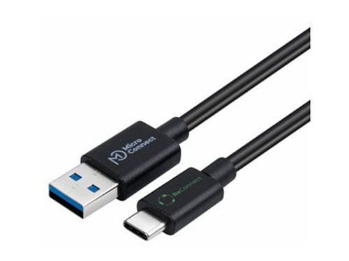 Microconnect ECO-USB3.2CA0.25 USB cable USB 3.2 Gen 2 (3.1 Gen 2) 0.25 m USB A USB C Black