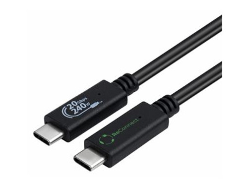 Microconnect ECO-USB3.2CC1 USB cable USB 3.2 Gen 2x2 1 m USB C Black