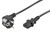 Microconnect PE010410 power cable Black 1 m Power plug type E+F C13 coupler
