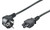 Microconnect PE010810 power cable Black 1 m Power plug type E+F C5 coupler