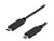 Deltaco USB-C kabel, sort, 1m