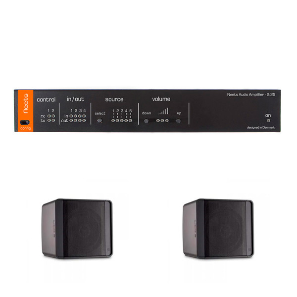 Biamp 1x  Audio AMP-D225H + 2x KUBO3-BL BUNDLE