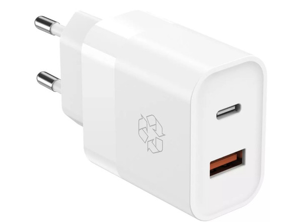 ËSSENTIALS 30W USB-A & USB-C Power Adapter (Bulk – min. køb 40 stk.)