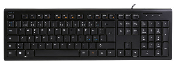 Deltaco TB-626 keyboard Home USB Nordic Black