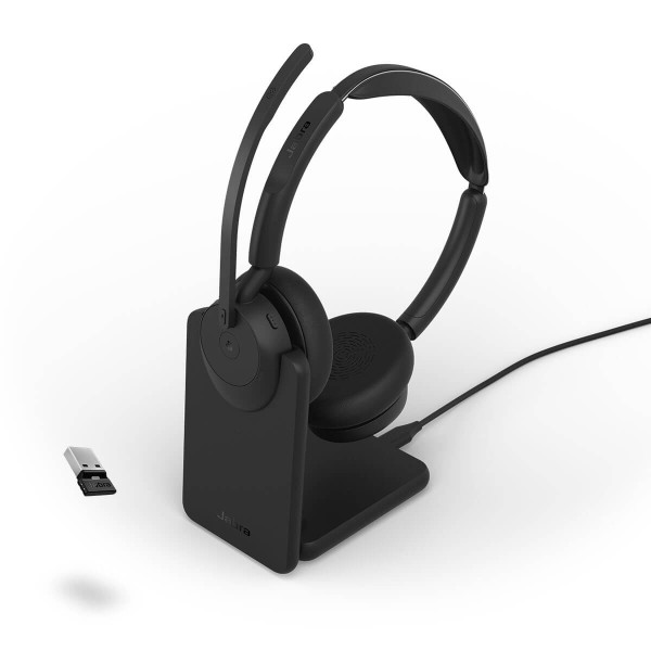 Jabra Evolve3 45 MS Stereo USB-A Black with Deskstand