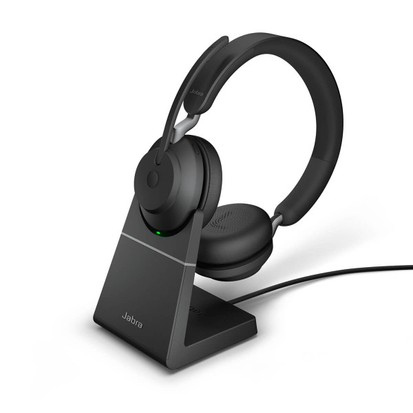 Jabra Evolve2 65 UC Stereo med ladestander