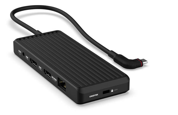 UNISYNK USB-C Dual Screen 1 to 10 Docking Hub Blac